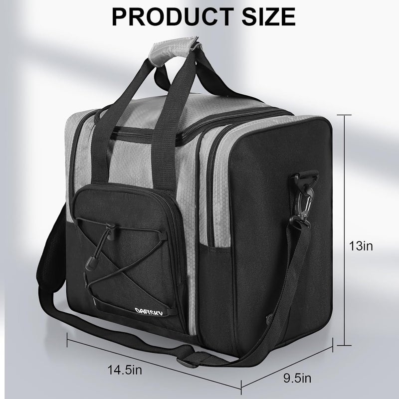 DAFISKY Bowling Ball Bag for Single Ball - Bowling Bag Tote for 1 Ball and Shoes with Padded Holder, 2 Pockets Fits Men & Women bowling Shoes Up To Mens Size 14 - Image 2